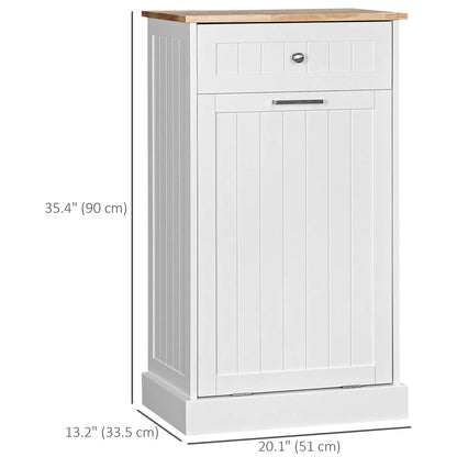 Kitchen Tilt Out Trash Bin Cabinet, Free Standing, White Storage Cabinets at Gallery Canada