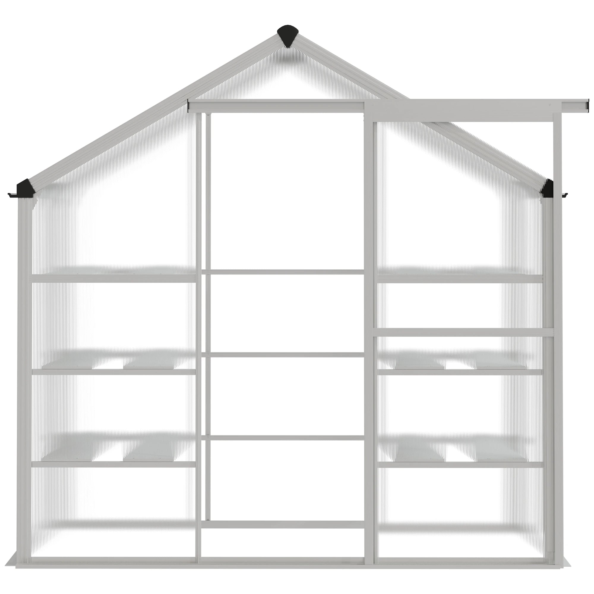 6.3' x 2.3' x 6.1' Outdoor Walk-In Greenhouse, 3-Tier Shelves, Polycarbonate, Aluminum Frame Walk In Greenhouses at Gallery Canada