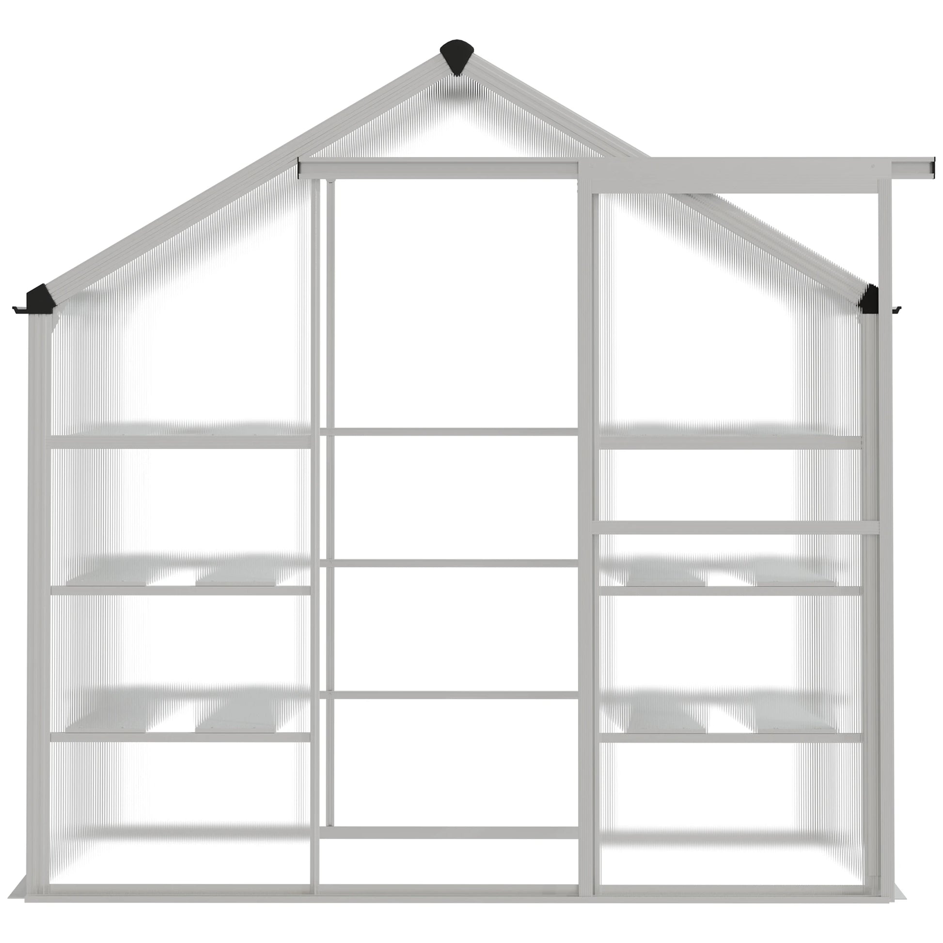 6.3' x 2.3' x 6.1' Outdoor Walk-In Greenhouse, 3-Tier Shelves, Polycarbonate, Aluminum Frame Walk In Greenhouses at Gallery Canada