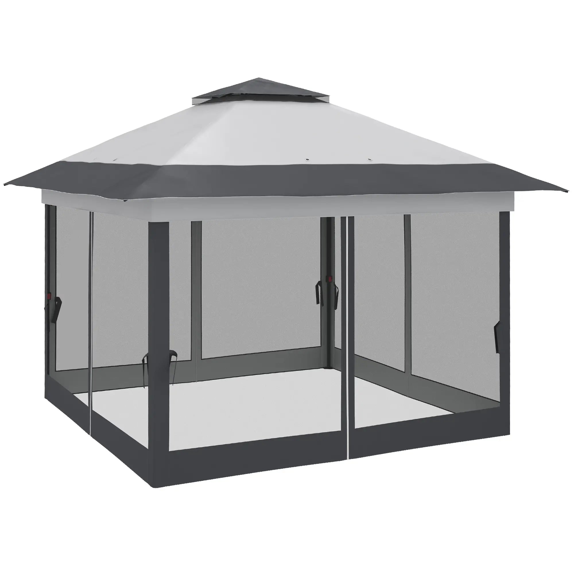 12' x 12' Foldable Pop-Up Party Tent, Instant Canopy Sun Shade Gazebo Pop Up Canopies Dark Grey at Gallery Canada