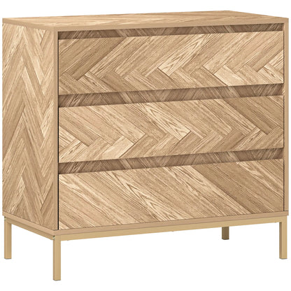 3 Drawer Storage Cabinet, Anti-Tip Design, for Bedroom, Living Room, Nature Wood Storage Cabinets at Gallery Canada