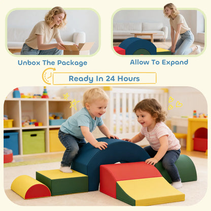 Toddlers Climbing Toys, 5-Piece Foam Blocks, Soft Play Set Kids Gym & Playmats at Gallery Canada