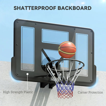 Wall Mounted Basketball Hoop, 43" Shatter Resistant Backboard, All Weather Net Basketball at Gallery Canada