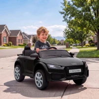 Audi TT RS Licensed 12V Kids Ride On Car, Remote Control, Black