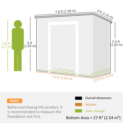 8' x 4' Resin Outdoor Storage Shed, Window, Lockable Doors, Light Grey Sheds at Gallery Canada