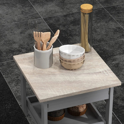 Kitchen Island Rolling Cart with Drawer, Grey Kitchen Islands & Kitchen Carts at Gallery Canada