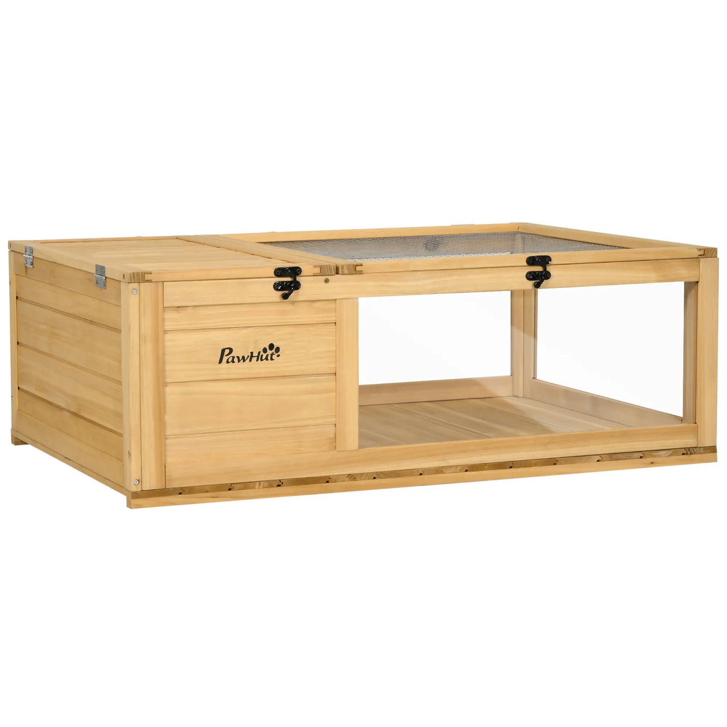 Wood Tortoise House for Lizards, Geckos, 35.8" x 23.8" x 12.6", Yellow Houses & Habitats Yellow at Gallery Canada