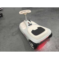 Voiture électrique oscillante 12V, 2 vitesses, musique, lumières, blanche