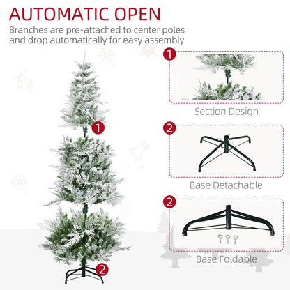 6 Feet Artificial Christmas Tree, 517 Cypress Branches, Auto Open, Green Pencil Christmas Trees at Gallery Canada