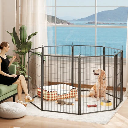 39" Dog Playpen, Portable Foldable 8 Panels, Indoor Outdoor, Large Dogs Houses, Kennels & Pens at Gallery Canada