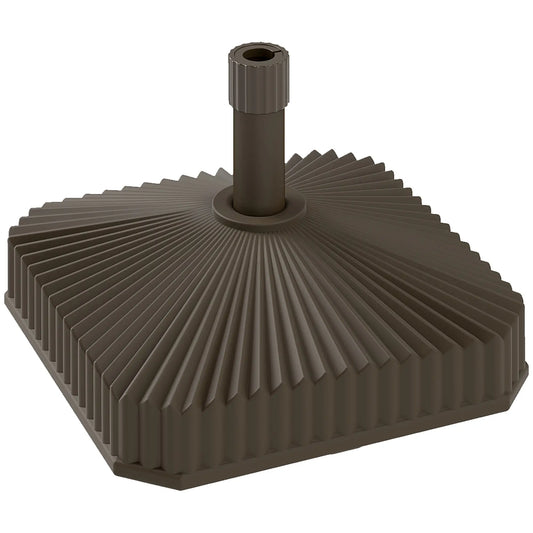 Heavy Duty Outdoor Umbrella Stand Base, 17.7" L x 17.7" W x 11.8" H, Brown Umbrella Bases Brown at Gallery Canada