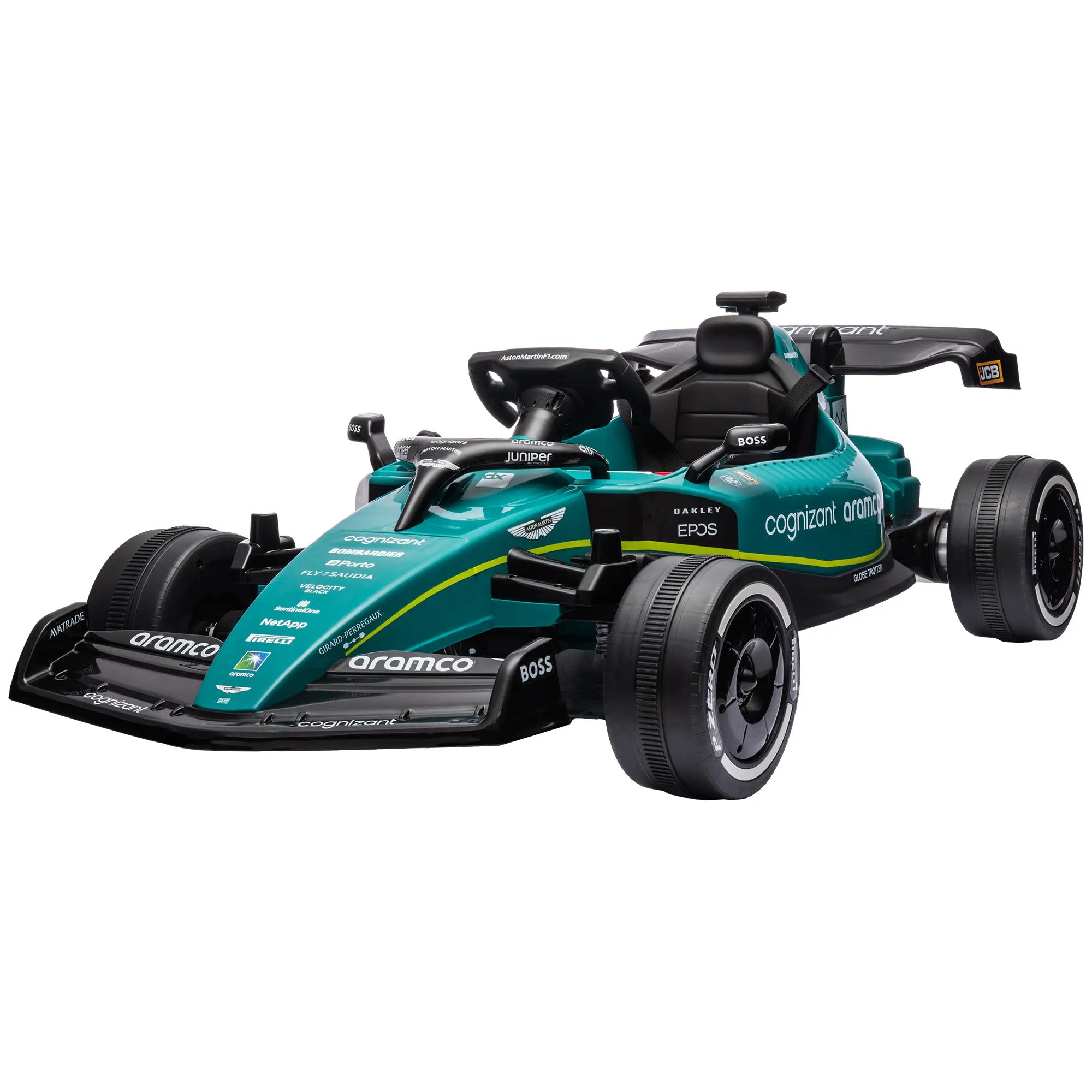12V Electric Go Kart, Kids Ride On Car, 4 Shock Absorbing Wheels, Remote Control Electric Toy Cars Green at Gallery Canada