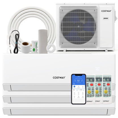 30000 BTU 3 Zone 23 SEER2 Mini Split AC, Heat Pump, 7K + 9K + 12K, White Mini Split Air Conditioners White at Gallery Canada