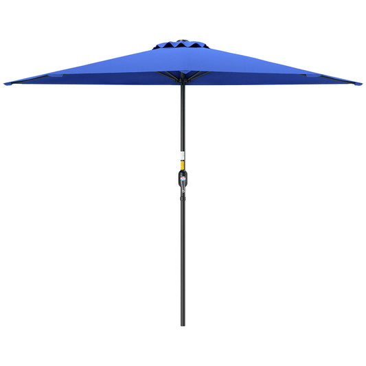 9ft Half Round Umbrella, Outdoor Patio Sun Shade, Deep Blue Half Round Umbrellas Dark Blue at Gallery Canada