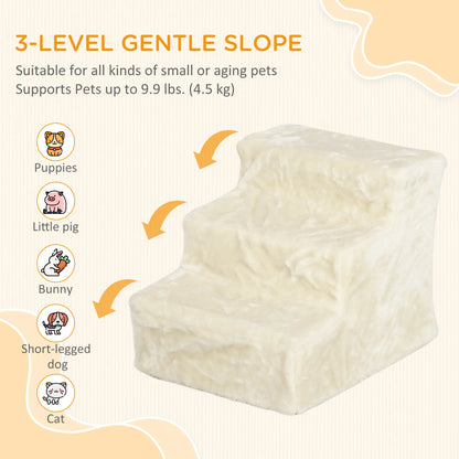 3-Step Dog Ramp for Sofa, Bed, Couch, Removable Cover, Beige Dog Stairs at Gallery Canada
