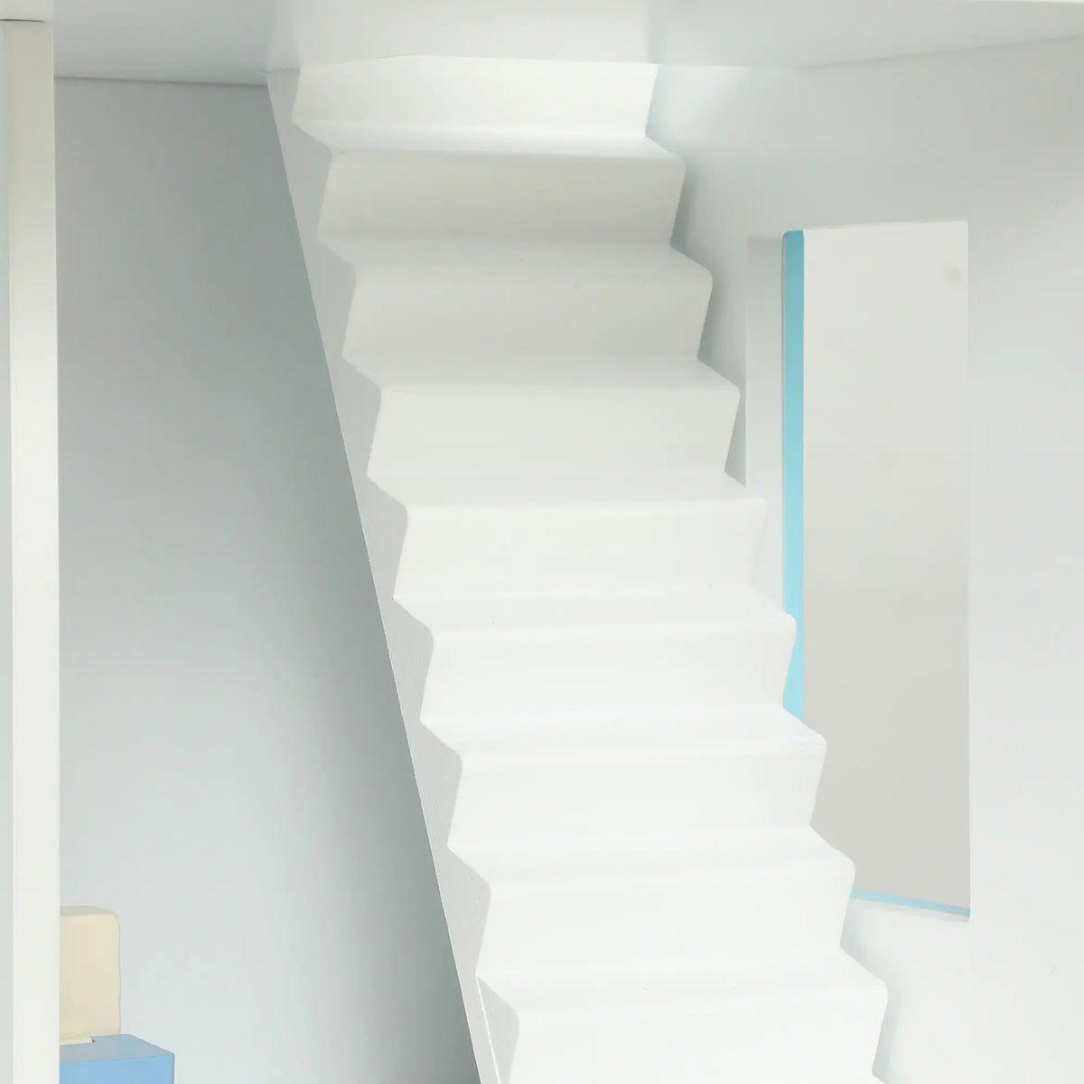 Wooden Doll House with Elevator, 5 Rooms, 13 Accessories, Blue Play Houses at Gallery Canada
