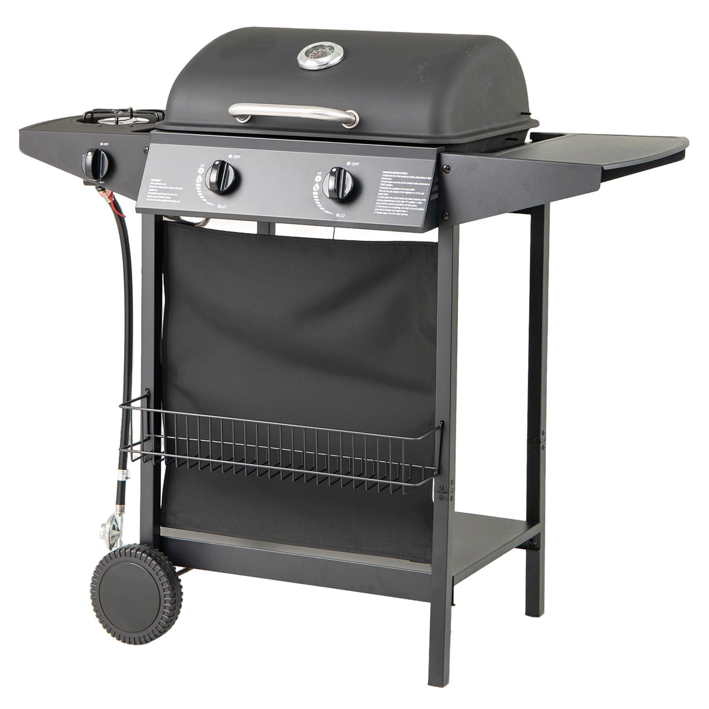 30 000 BTU Outdoor Burner Propane Gas Grill on Wheels, Black Outdoor Grills at Gallery Canada