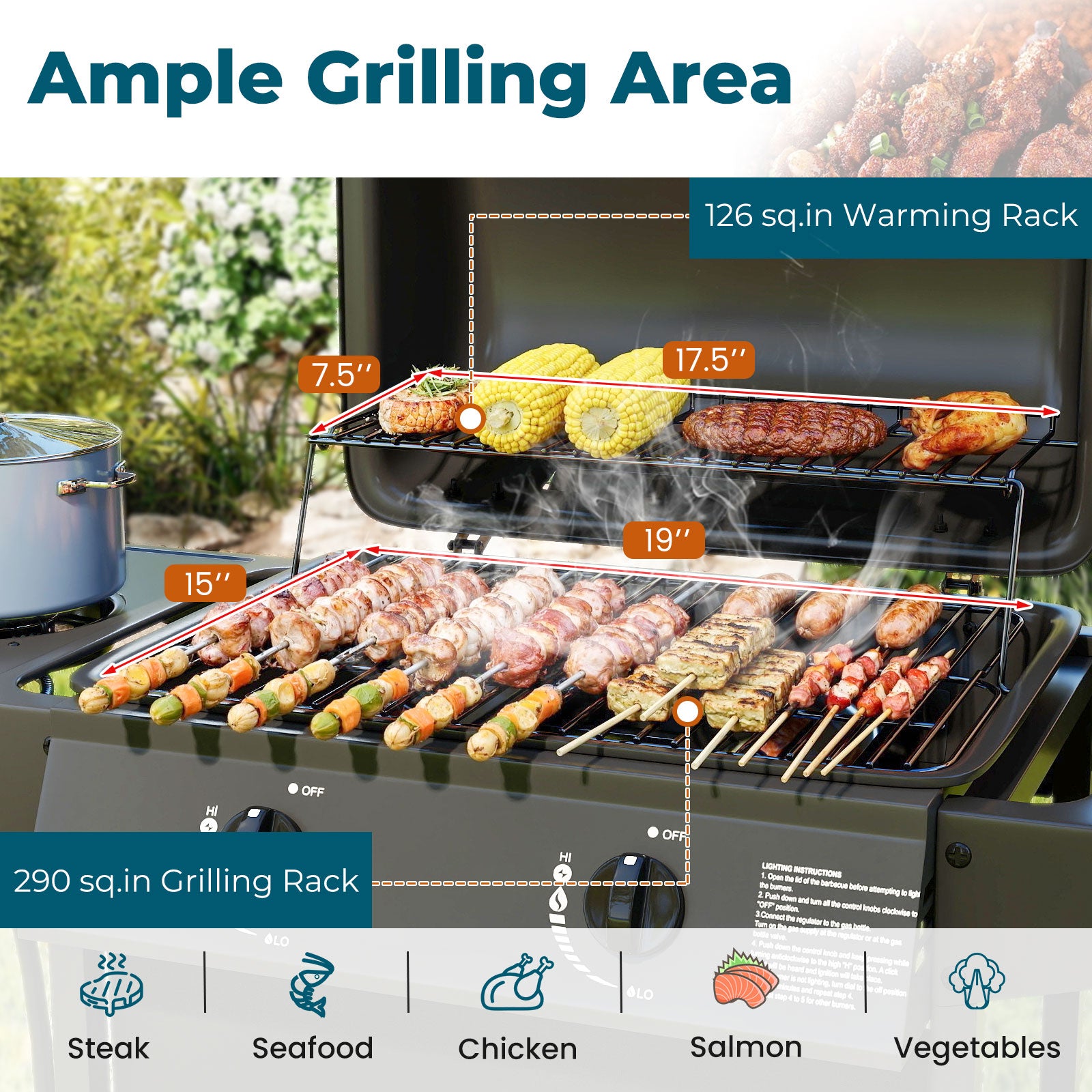 30,000 BTU Outdoor Burner Propane Gas Grill On Wheels, Black Outdoor Grills at Gallery Canada