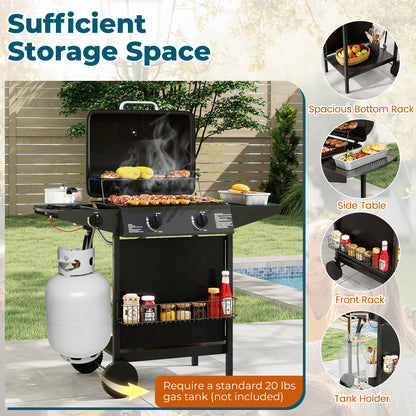 30,000 BTU Outdoor Burner Propane Gas Grill On Wheels, Black Outdoor Grills at Gallery Canada