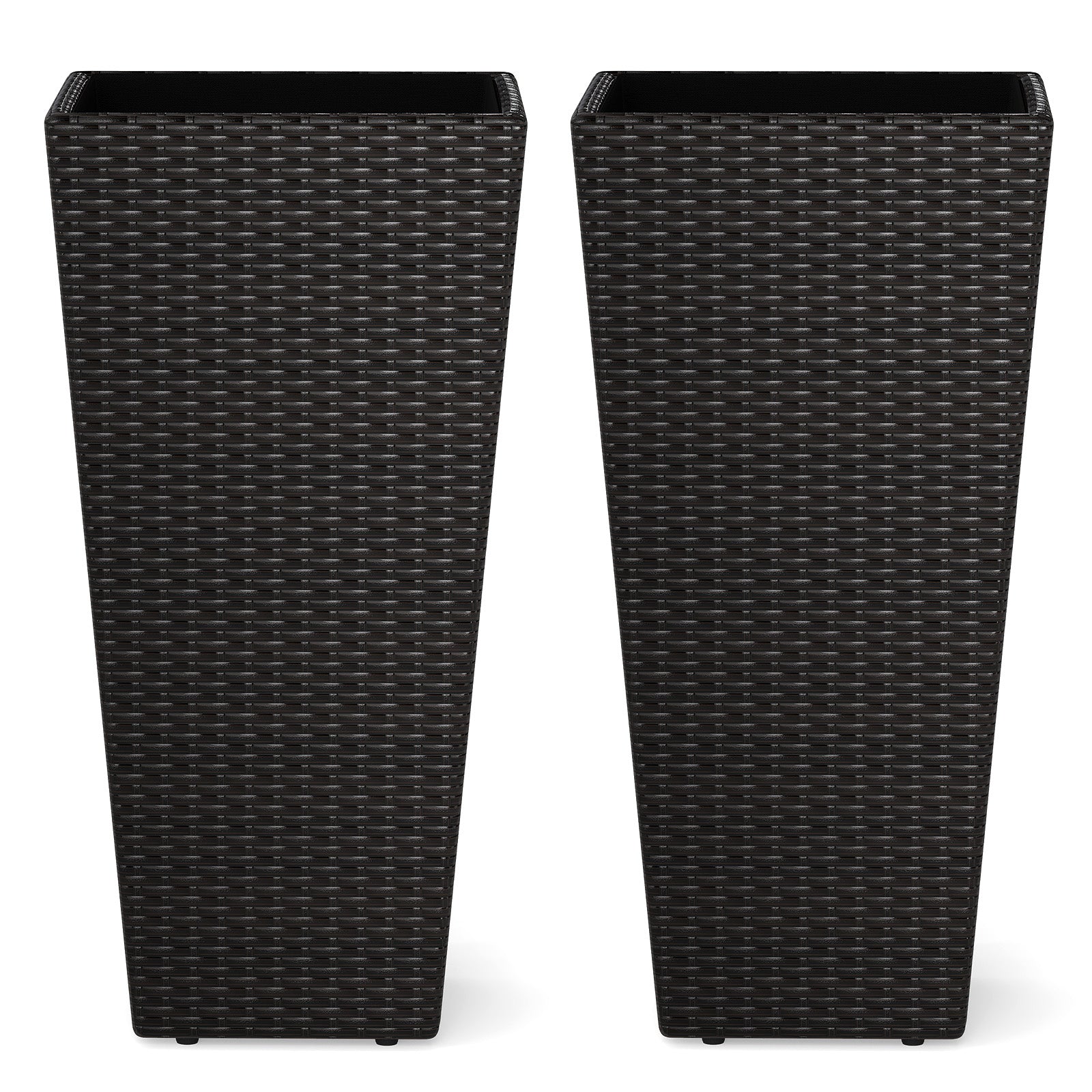 30 Inch Modern Decorative Planter Pots Set of 2 with Open-ended Base Raised Garden Beds at Gallery Canada