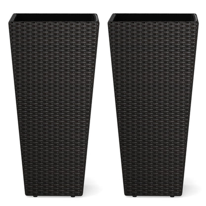 30 Inch Modern Decorative Planter Pots Set of 2 with Open-ended Base Raised Garden Beds at Gallery Canada