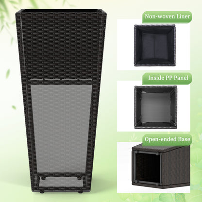 30 Inch Modern Decorative Planter Pots Set of 2 with Open-ended Base Raised Garden Beds at Gallery Canada