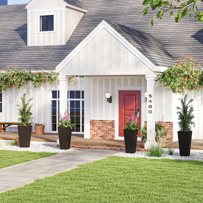 30 Inch Modern Decorative Planter Pots Set of 2 with Open-ended Base Raised Garden Beds at Gallery Canada