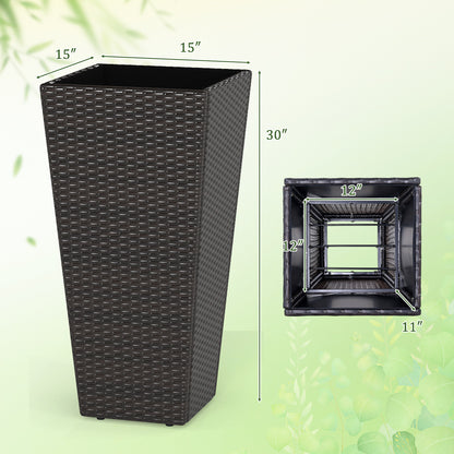 30 Inch Modern Decorative Planter Pots Set of 2 with Open-ended Base Raised Garden Beds at Gallery Canada