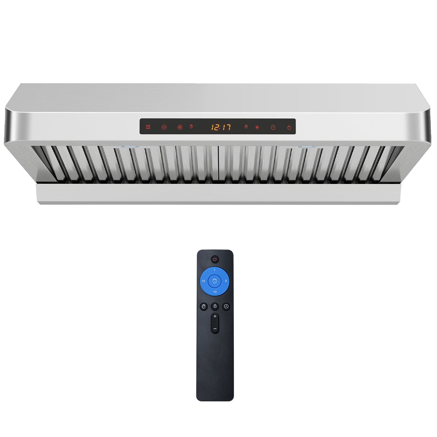 30 Inch Under Cabinet Range Hood, 900 CFM Stainless Steel, Silver Kitchen Appliances Silver at Gallery Canada