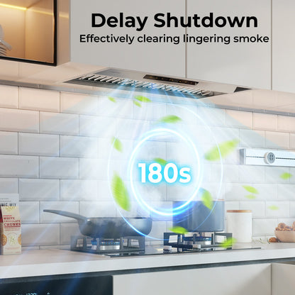 30 Inch Under Cabinet Range Hood with 4 Fan Speeds and Baffles Filters, Silver Kitchen Appliances at Gallery Canada