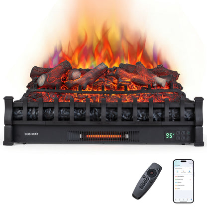 30" WiFi Fireplace Insert, Remote, Black