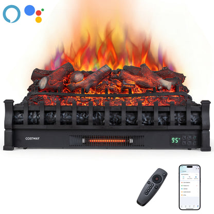 30" WiFi Fireplace Insert, Remote, Black