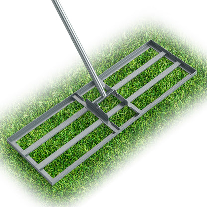 30 x 10 Inch Lawn Level Tool, 69 Inch Handle, Silver Lawn Care Tools Silver at Gallery Canada