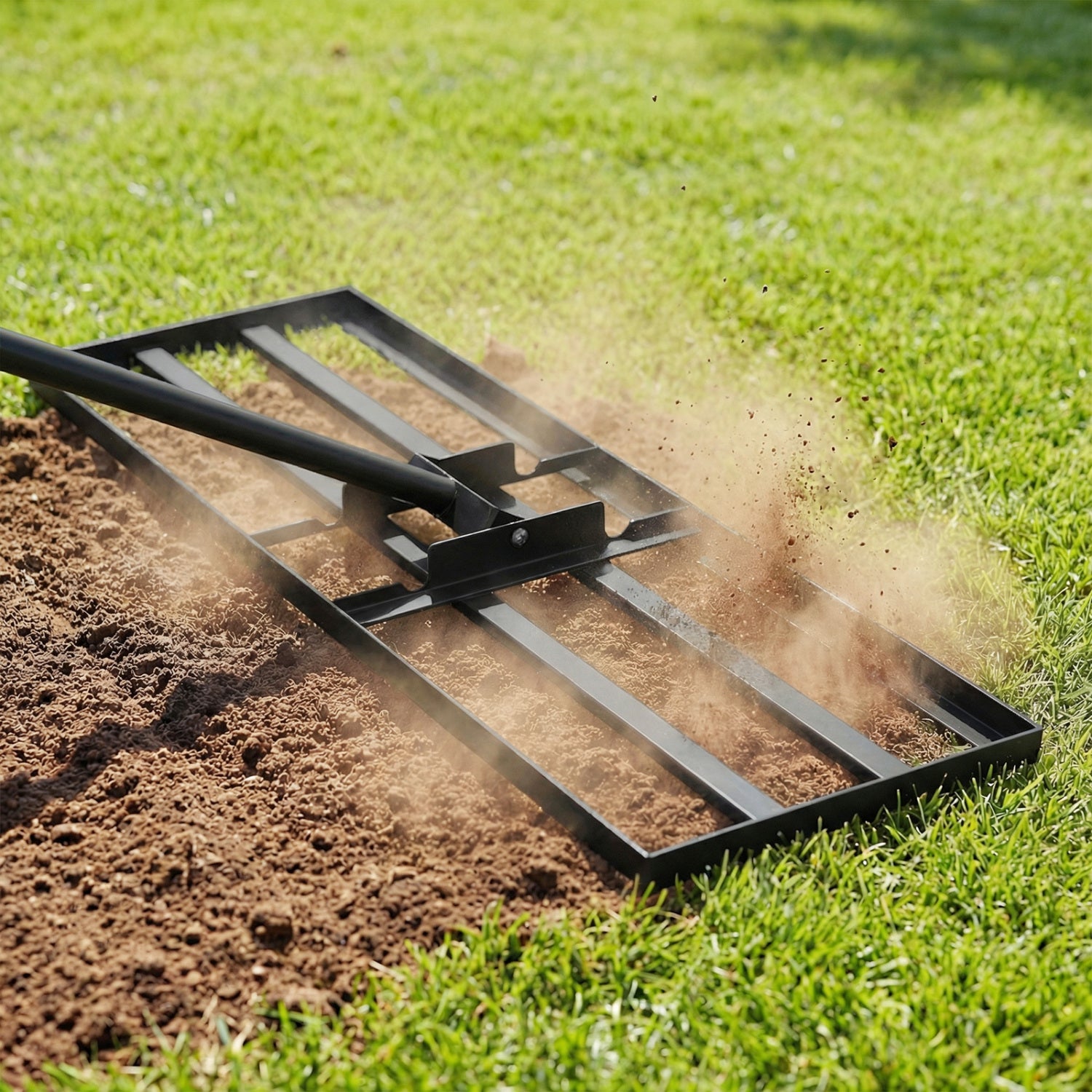 30 x 10 Inch Lawn Level Tool, 69 Inch Handle, Black Lawn Care Tools at Gallery Canada