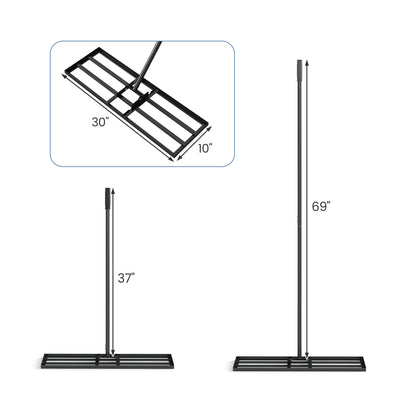30 x 10 Inch Lawn Level Tool, 69 Inch Handle, Black Lawn Care Tools at Gallery Canada