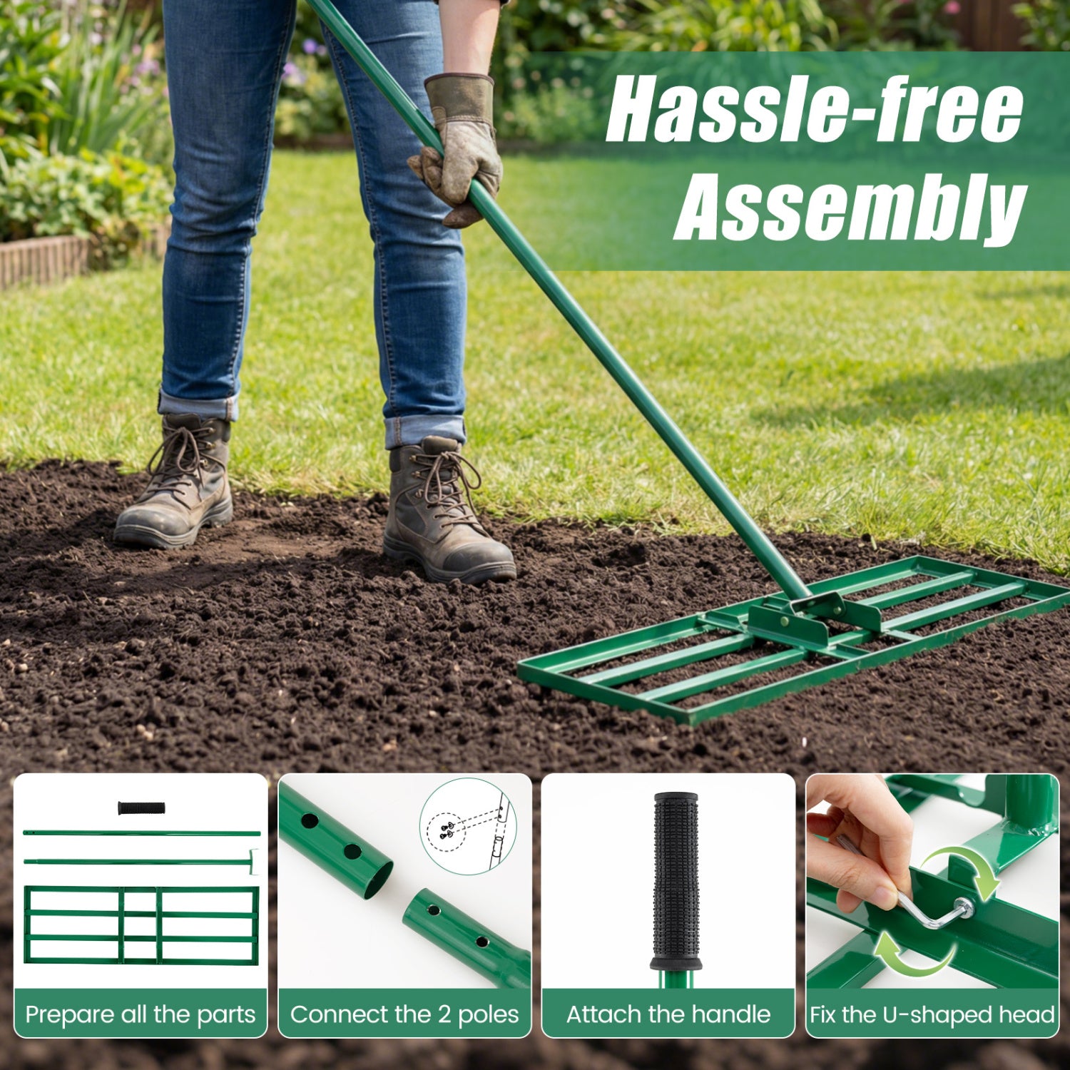 30 x 10 Inch Heavy Duty Lawn Level Tool, Green Lawn Care Tools at Gallery Canada