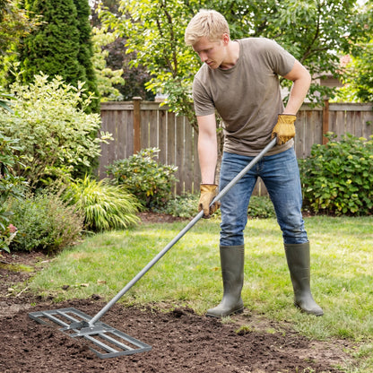 30 x 10 Inch Lawn Level Tool, 69 Inch Handle, Silver Lawn Care Tools at Gallery Canada