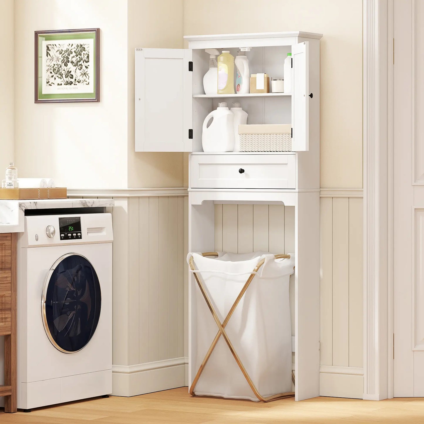 Over The Toilet Storage Cabinet, With Drawer And Adjustable Shelf, White Over The Toilet Storage at Gallery Canada