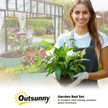 6' x 3' x 1' Galvanized Raised Garden Bed, Light Green Galvanized Planter Boxes at Gallery Canada