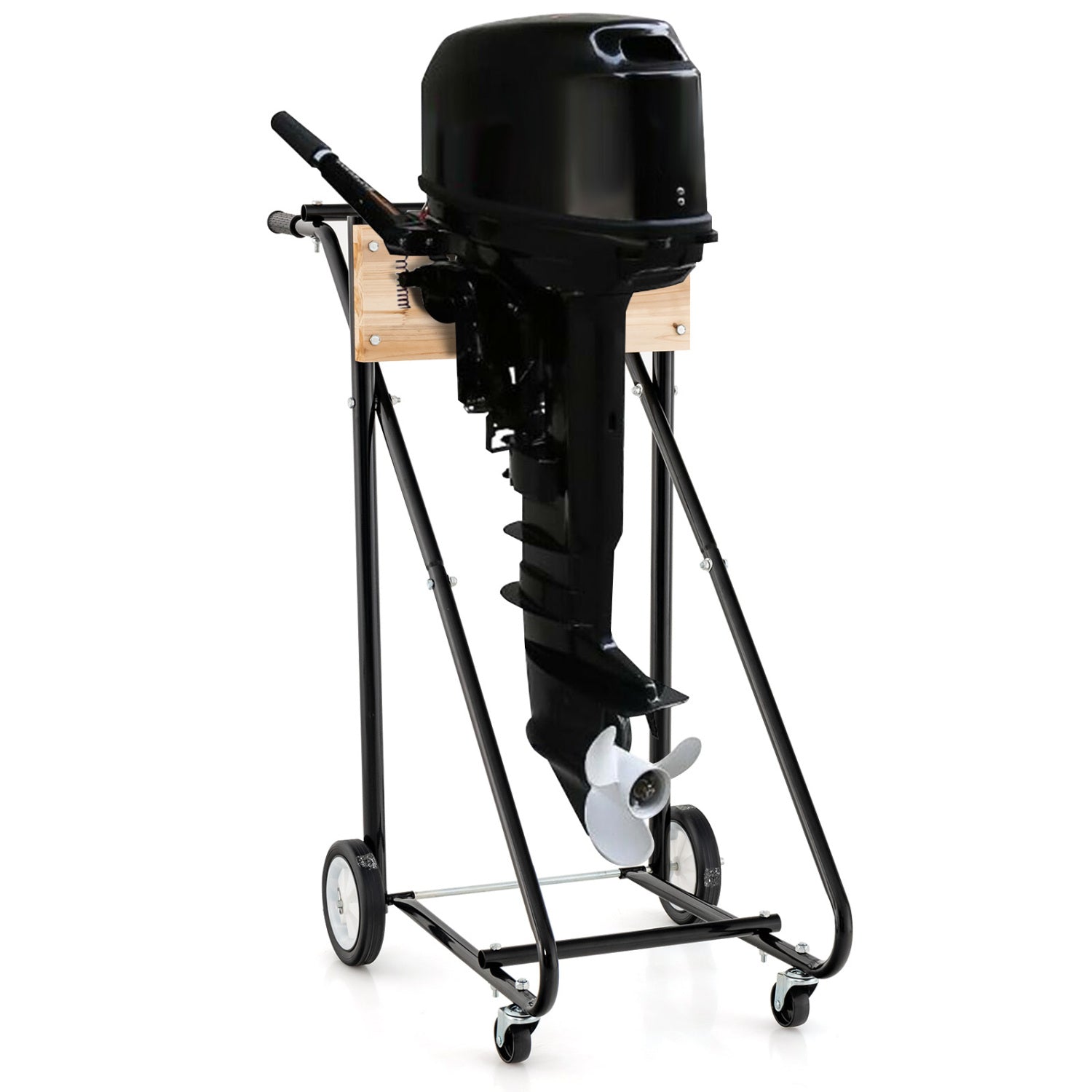 315 LBS Outboard Boat Motor Stand Carrier Cart Dolly Storage Pro Heavy Duty, Black Garden at Gallery Canada