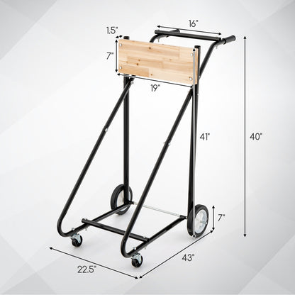 315 LBS Outboard Boat Motor Stand Carrier Cart Dolly Storage Pro Heavy Duty, Black Garden at Gallery Canada