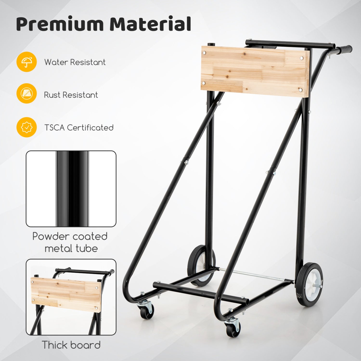 315 LBS Outboard Boat Motor Stand Carrier Cart Dolly Storage Pro Heavy Duty, Black Garden at Gallery Canada