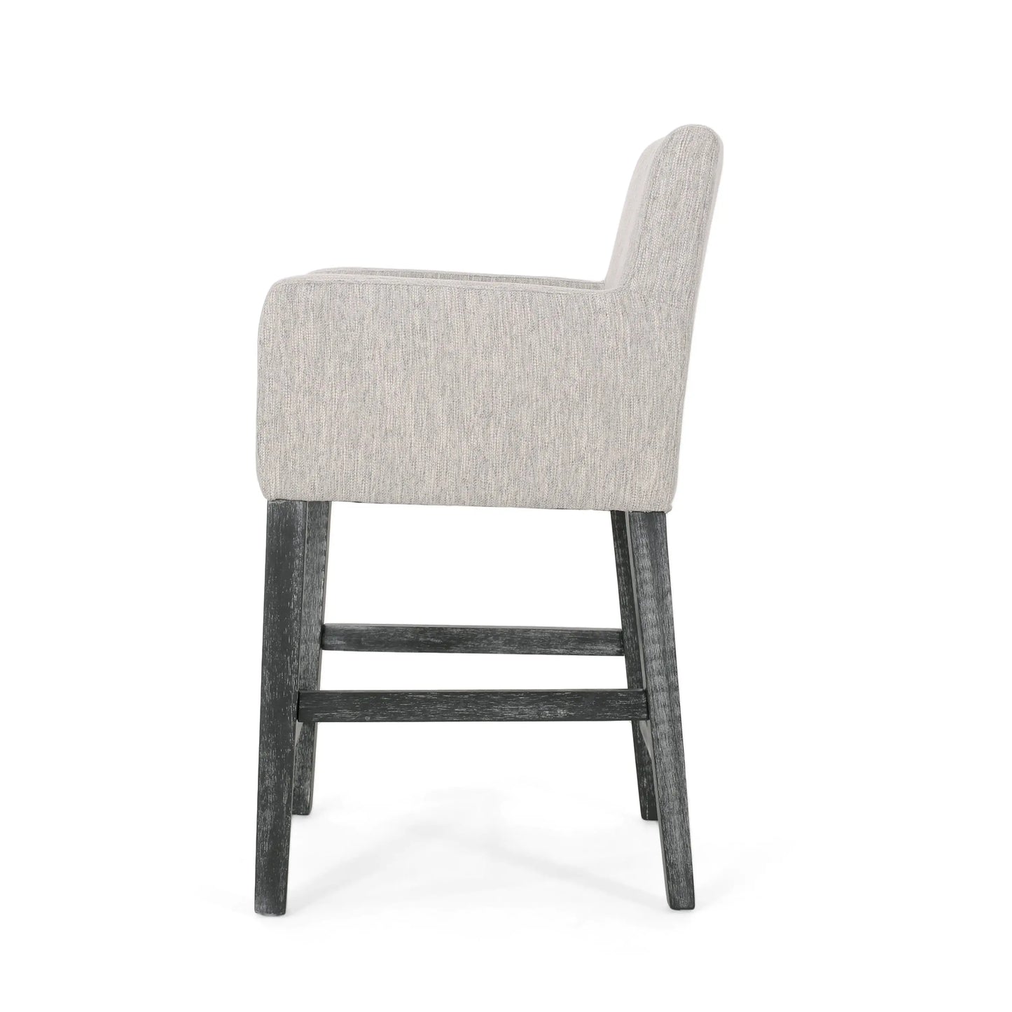 Upholstered Counter Stools, Rubberwood Frame, 24×23×39.5 inch, Light Gray Bar Stools at Gallery Canada