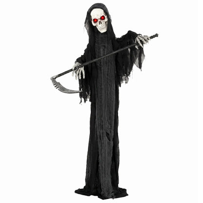 6FT Animated Grim Reaper Halloween Decorations, Sound, LED Eyes Halloween Decorations Black at Gallery Canada