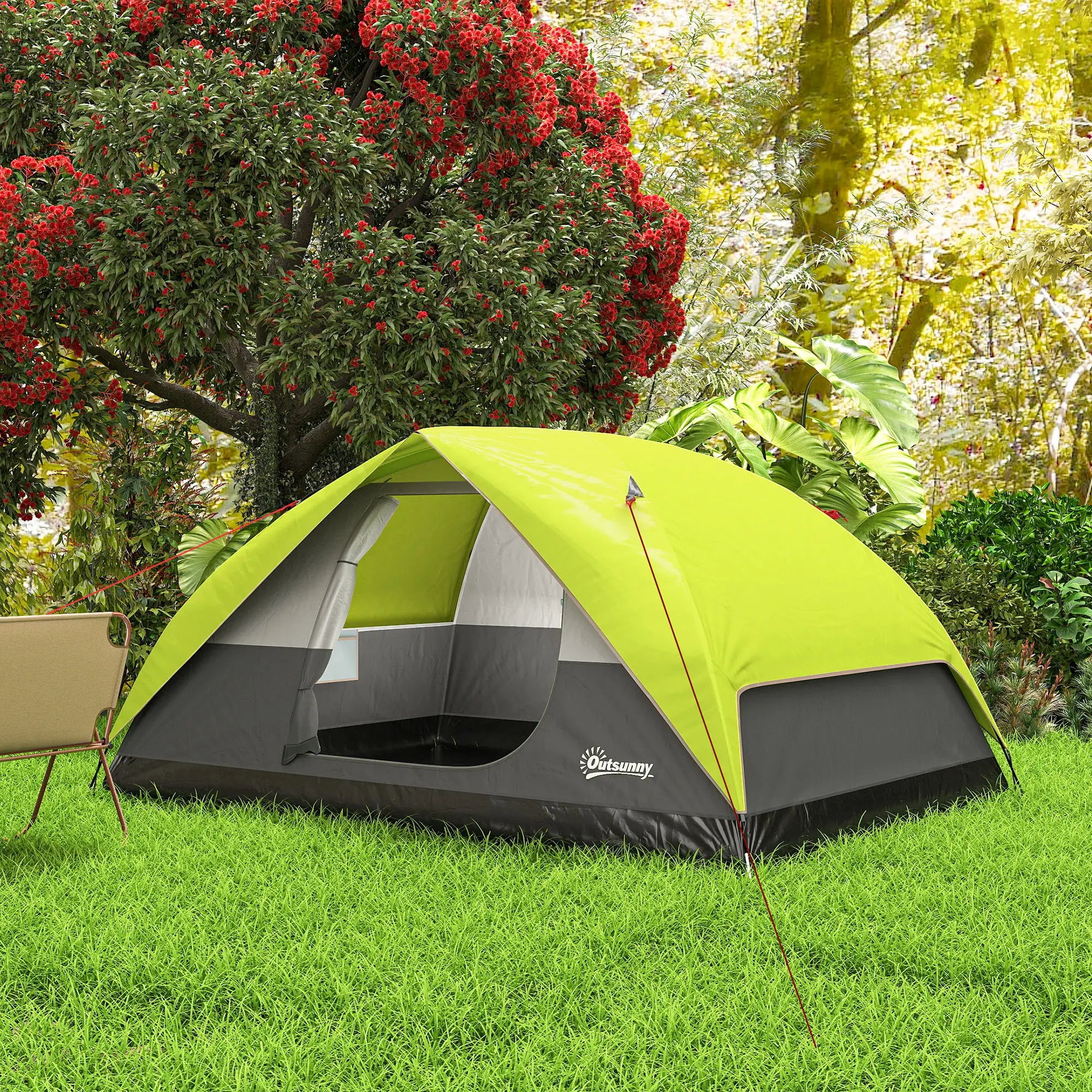 Pop Up Camping Tent, 3-4 Person, Waterproof Dome Tent, Mesh Window Camping Tents at Gallery Canada