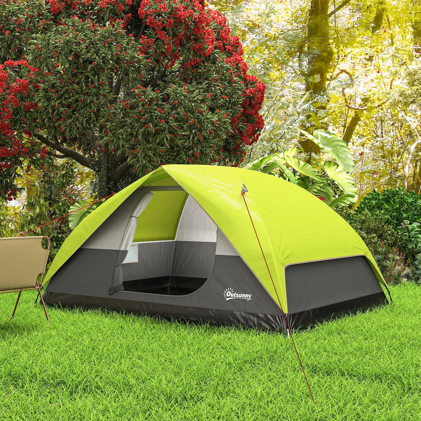 Pop Up Camping Tent, 3-4 Person, Waterproof Dome Tent, Mesh Window Camping Tents at Gallery Canada