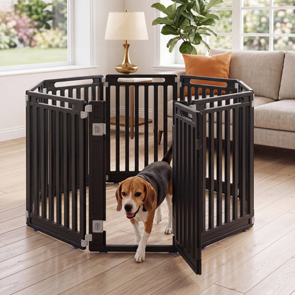 31.5" Height Dog Playpen with 8 Panels, Black