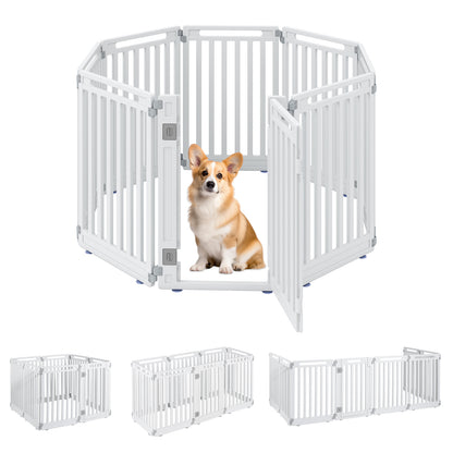 31.5" Height 8-Panel Dog Playpen, White