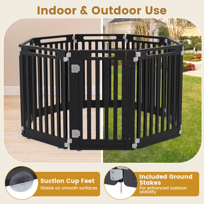 Parc pour chiens intérieur/extérieur de 31,5" de hauteur, 16 panneaux, noir