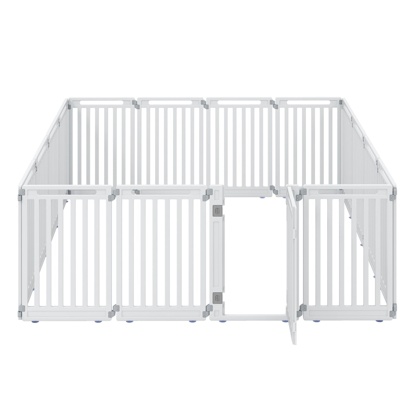 31.5" Indoor Outdoor Dog Playpen, 16 Panels, White